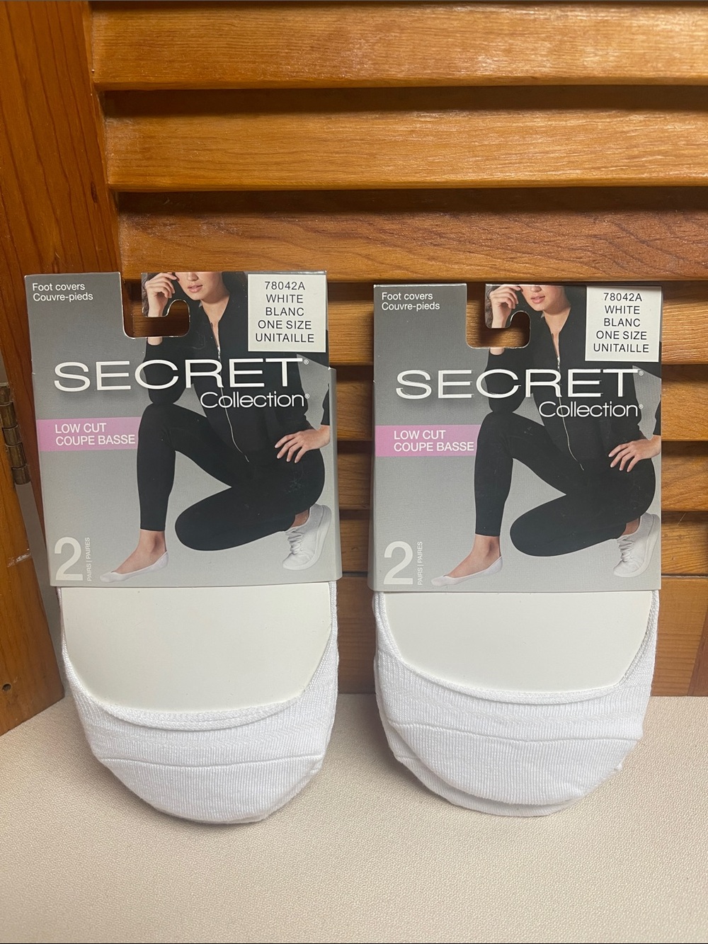 Women’s White Low-Cut Foot Covers - 2 Packs x 2 Pairs